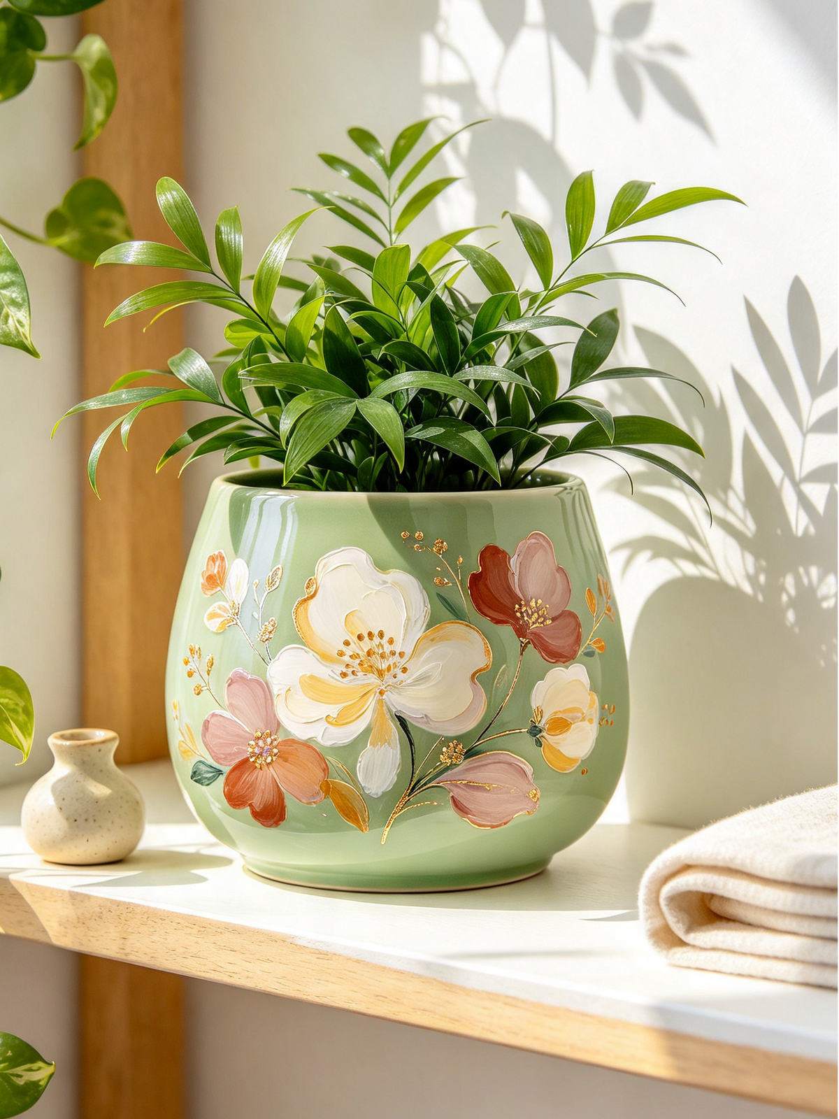 Gilded Bloom Planter