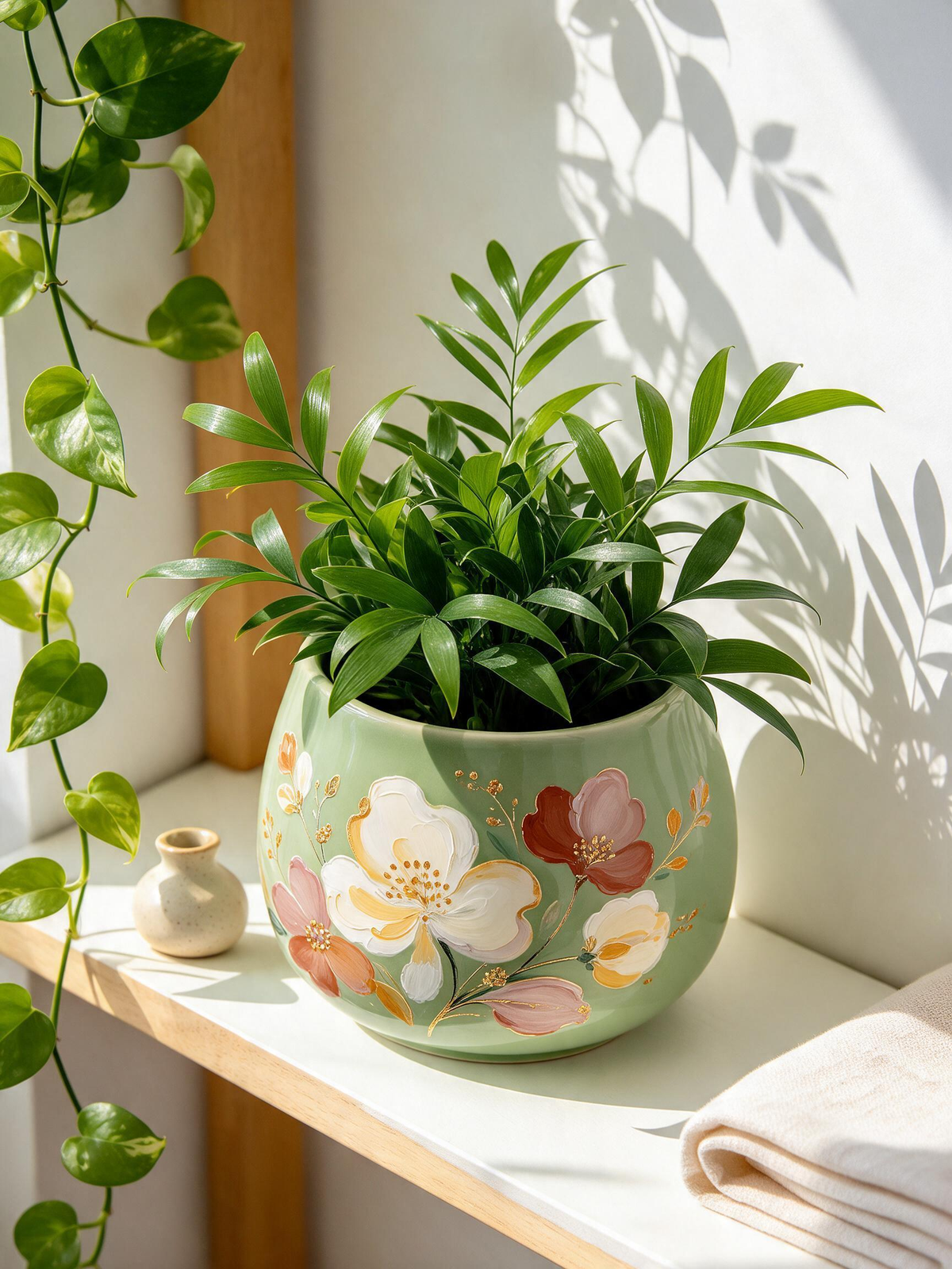 Gilded Bloom Planter
