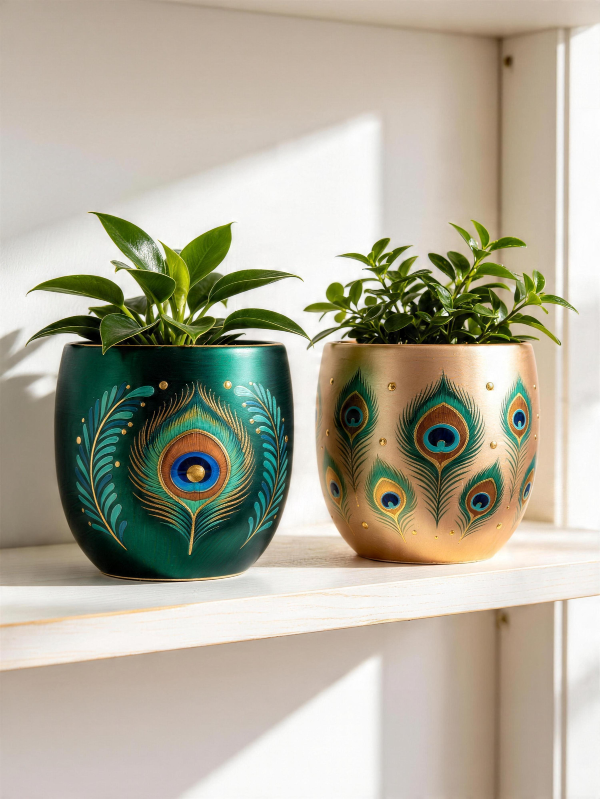 Peacock Green Planter
