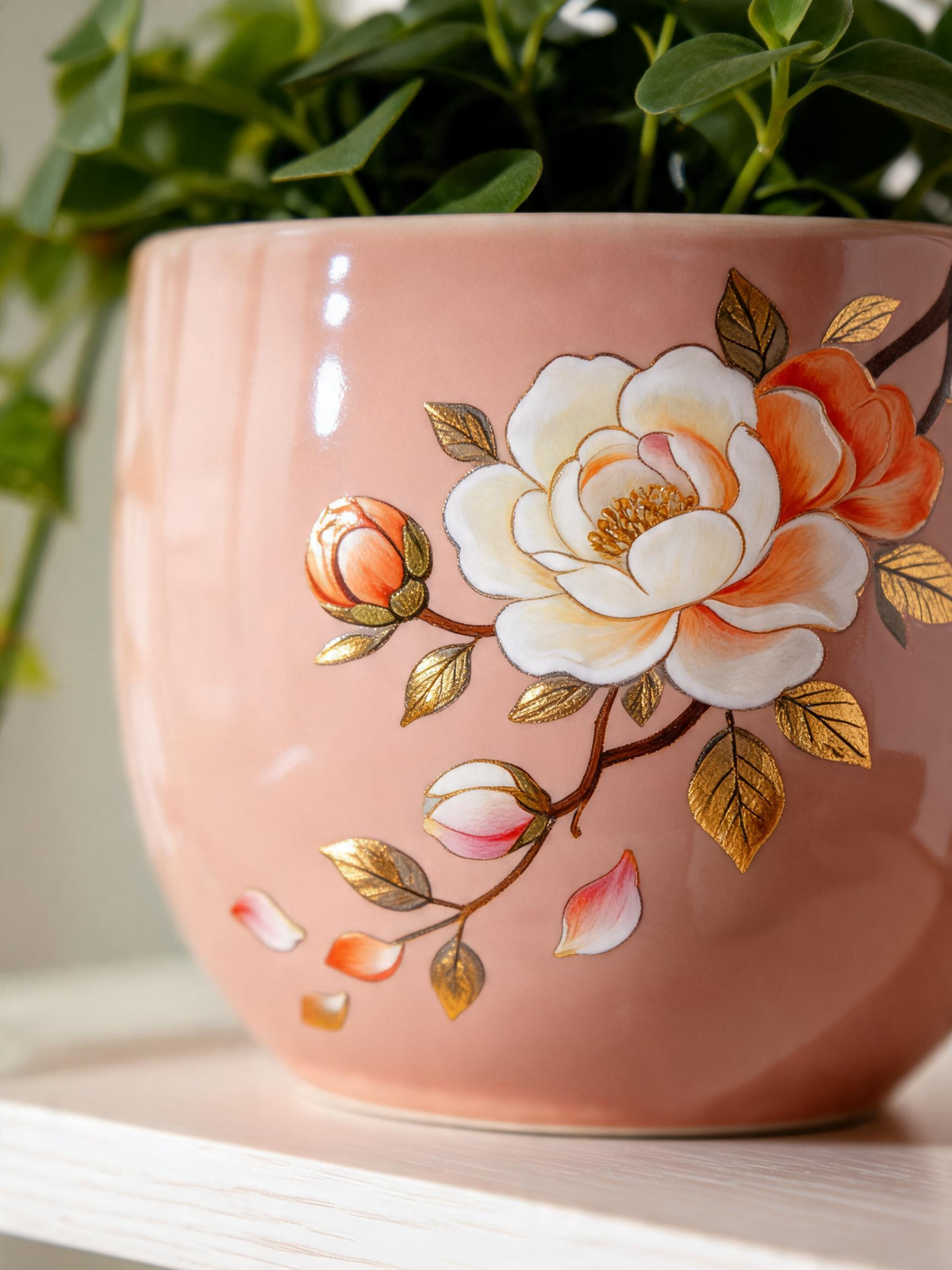Golden Rose Planter