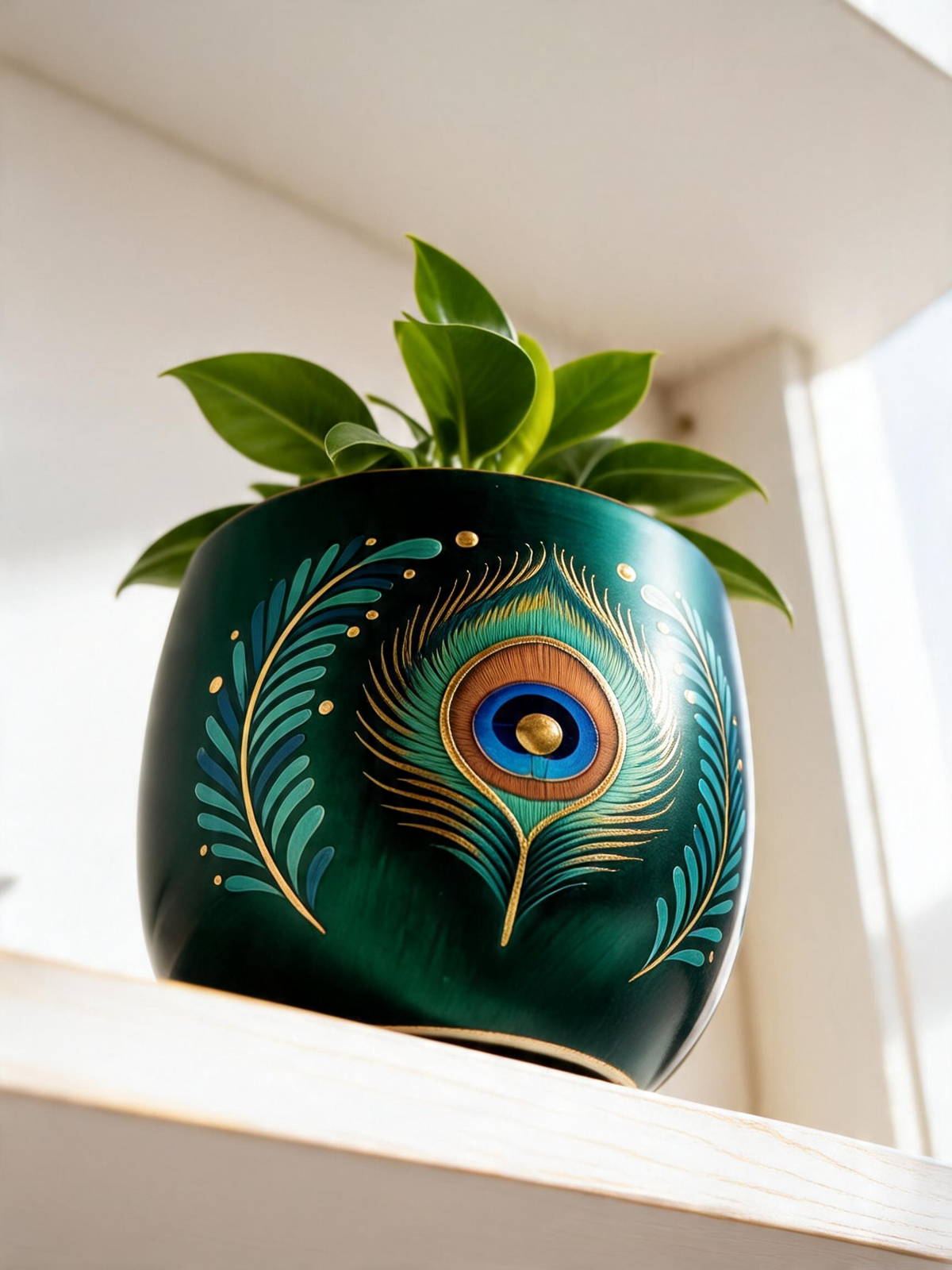 Peacock Green Planter