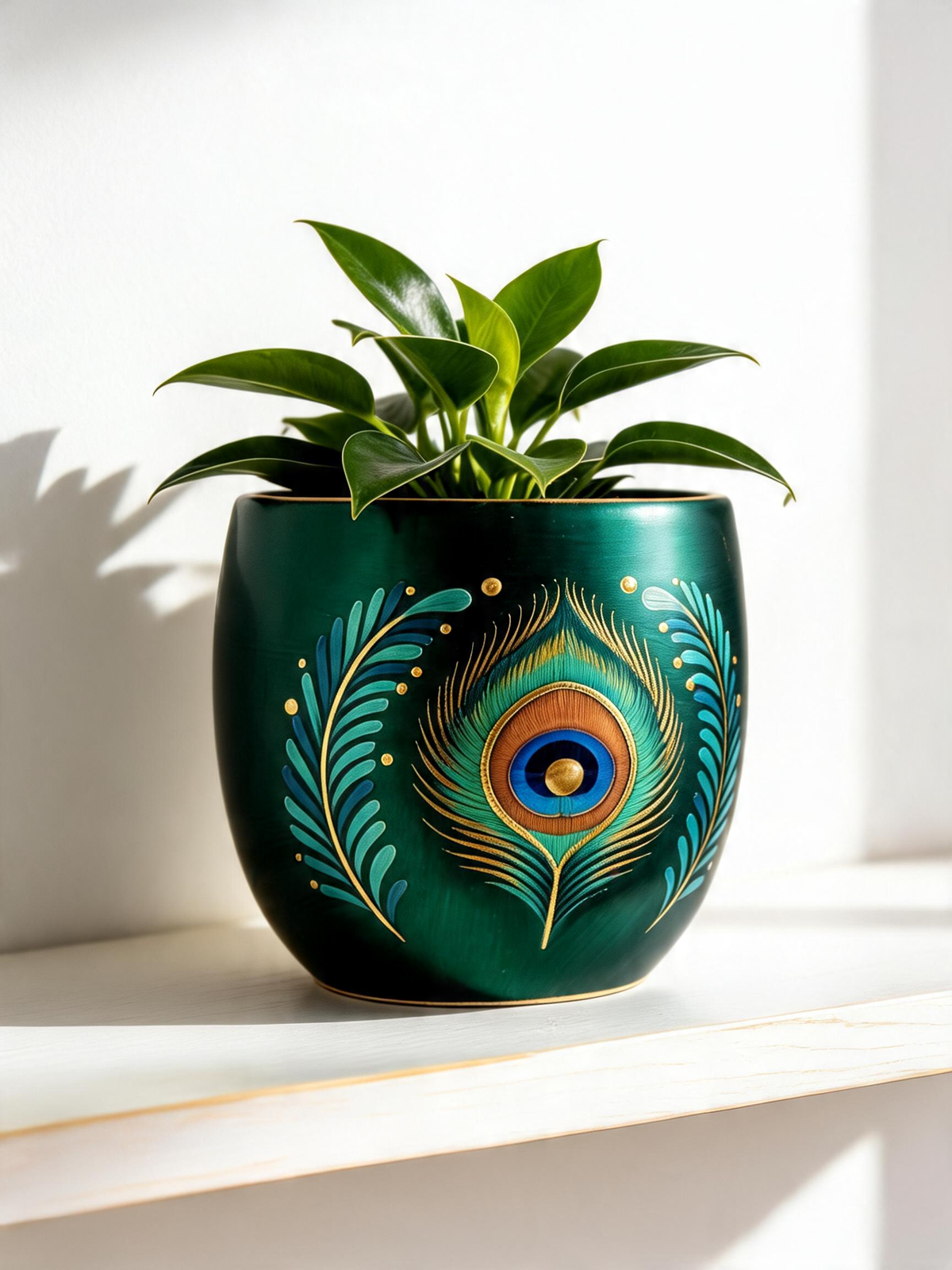 Peacock Green Planter